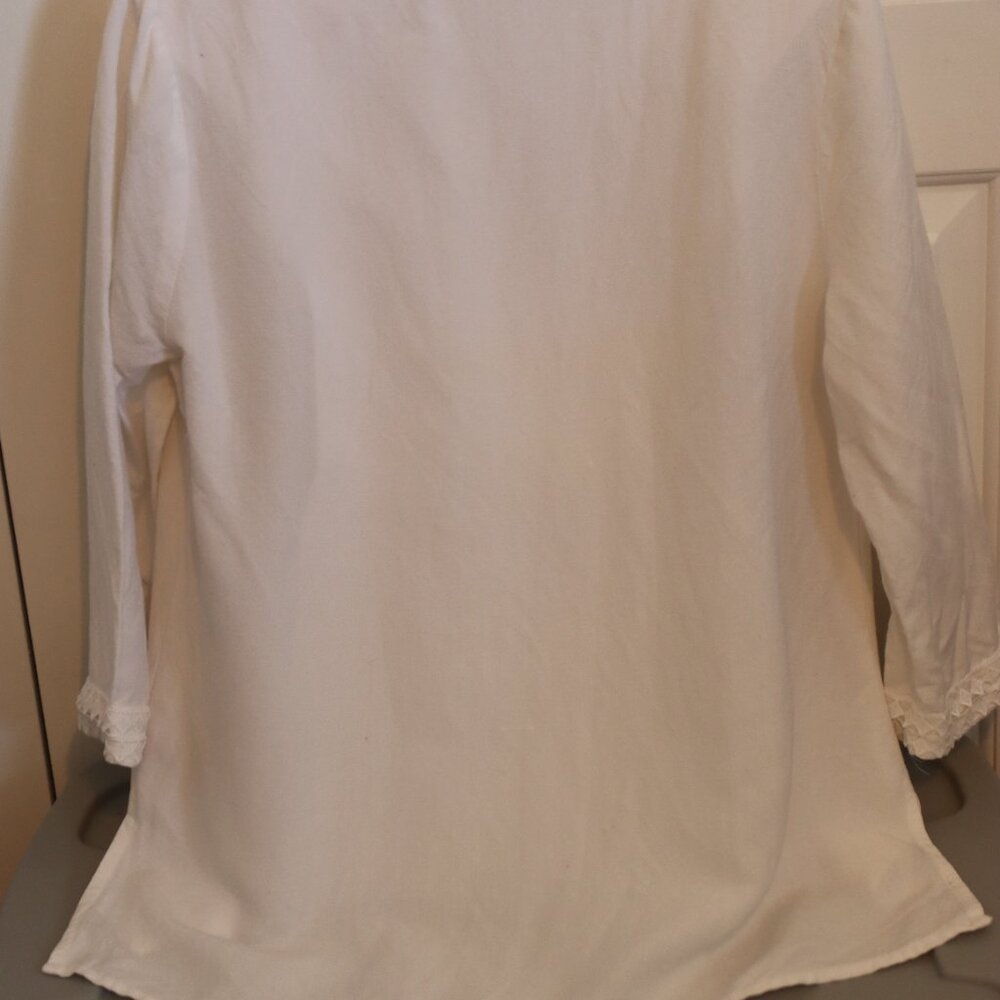 Appraisal Ramie/Viscose V-Neck Blouse Embroidered Lightweight Tropical Size XL - Picture 13 of 13